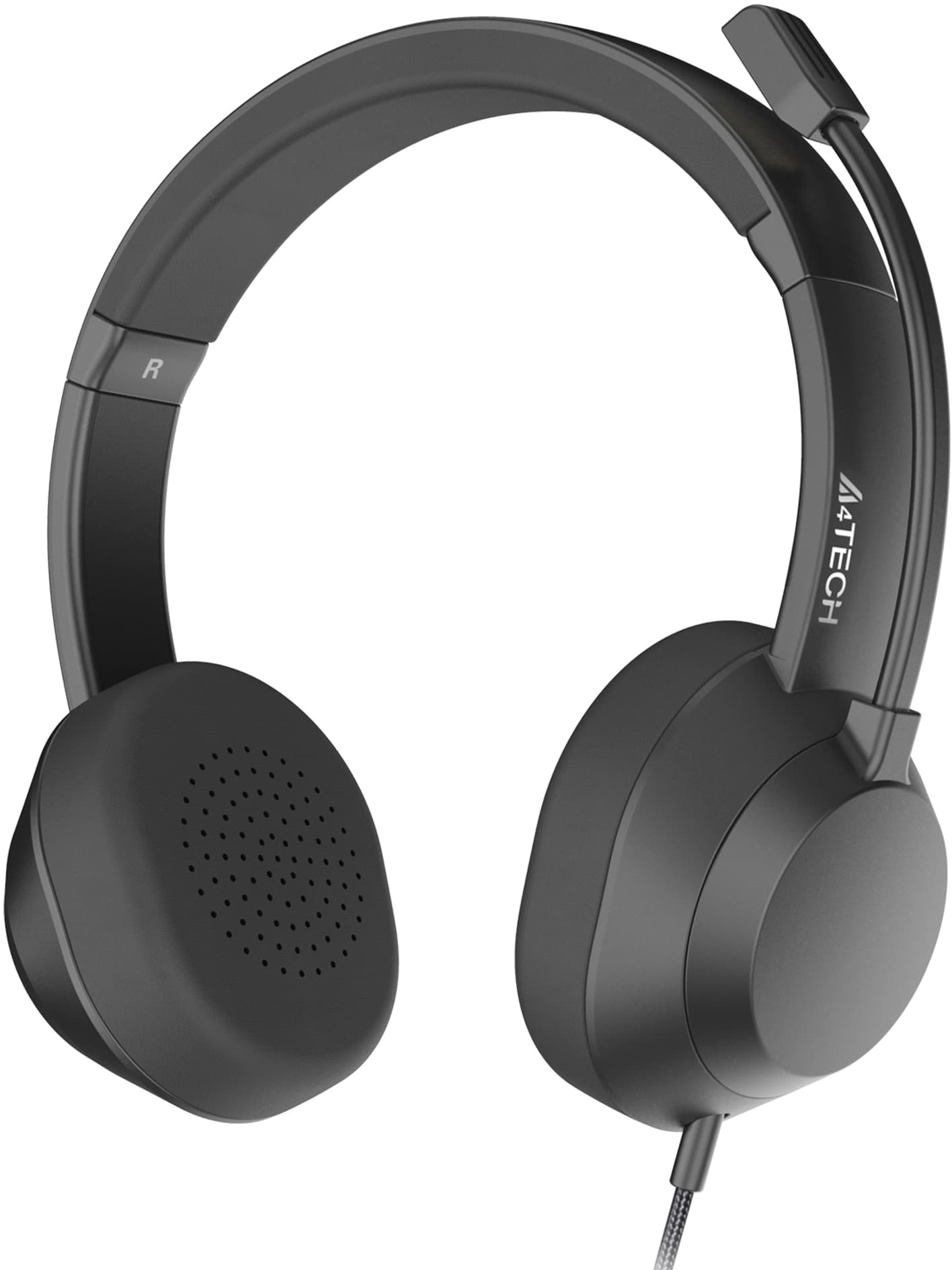 Наушники с микрофоном A4Tech Fstyler FH150U черный 2м накладные USB оголовье (FH150U BLACK) - фото 3