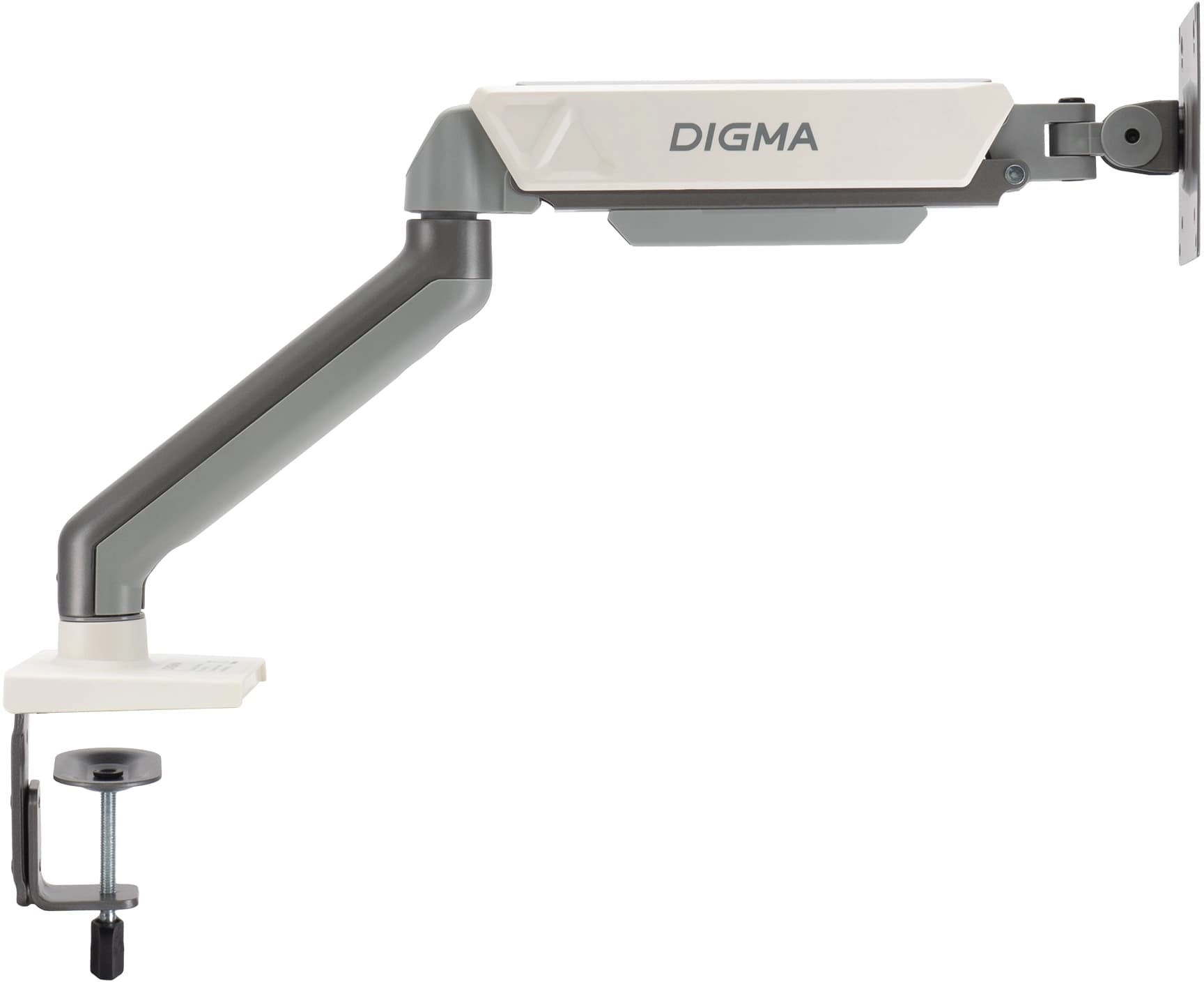 Кронштейн для мониторов ЖК Digma D-MM101 серый 17"-32" макс.9кг крепление к столешнице поворот и наклон - фото 4