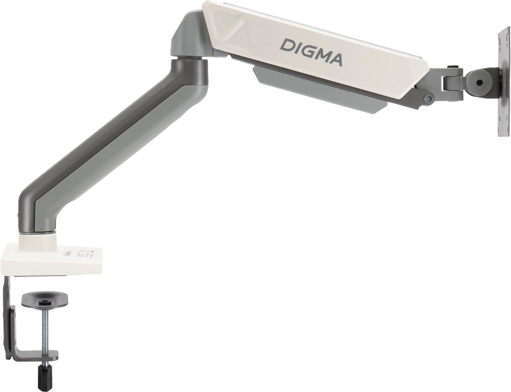 Кронштейн для мониторов ЖК Digma D-MM101 серый 17"-32" макс.9кг крепление к столешнице поворот и наклон - фото 5