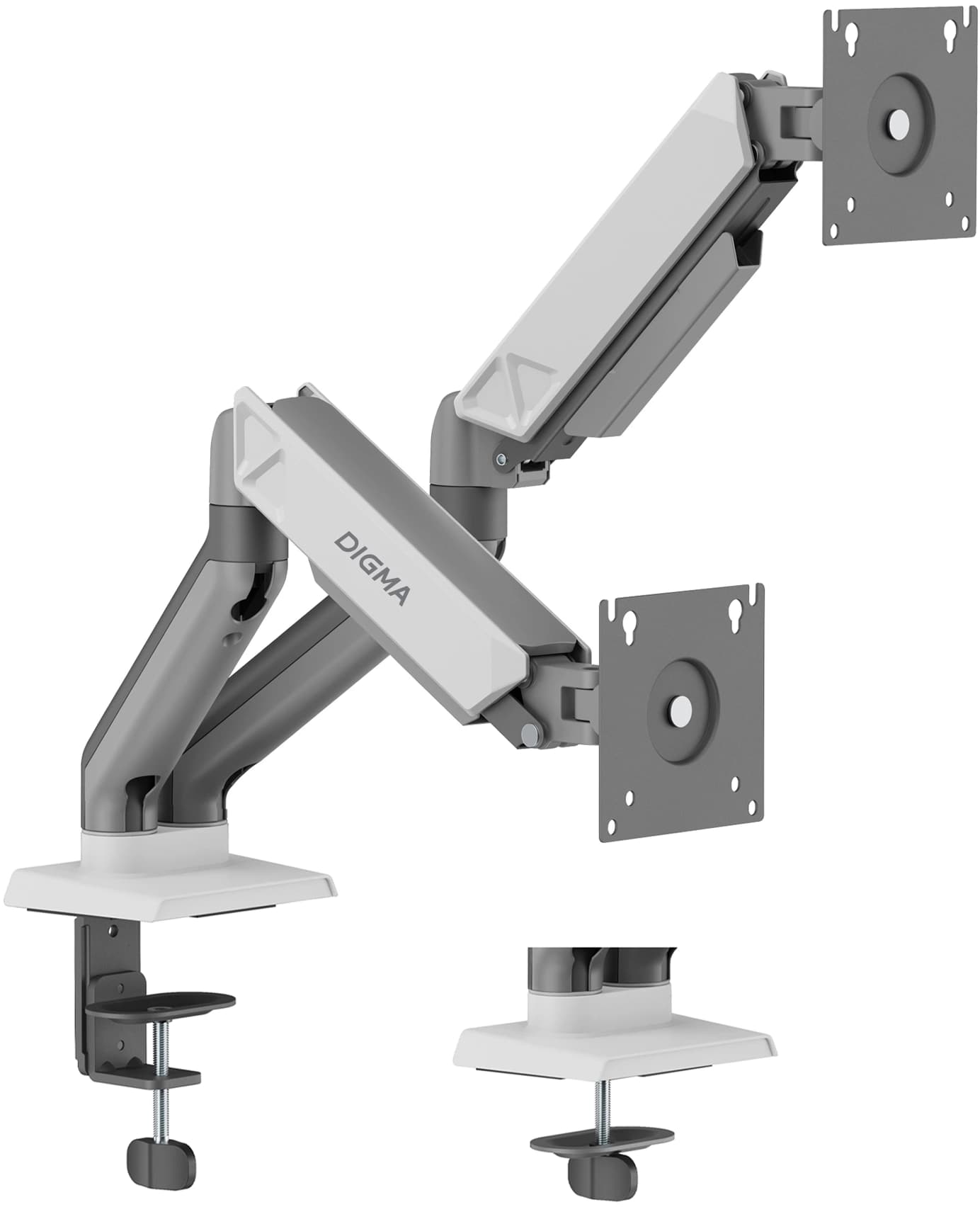 Кронштейн для мониторов ЖК Digma D-MM102D серый 17"-32" макс.9кг крепление к столешнице поворот и наклон - фото 3