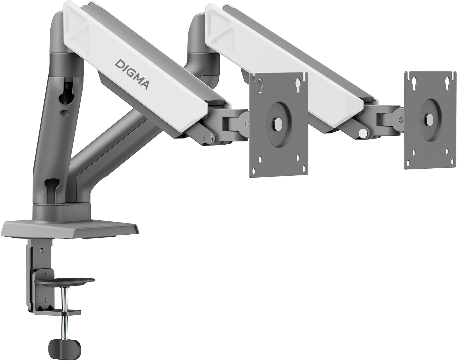 Кронштейн для мониторов ЖК Digma D-MM102D серый 17"-32" макс.9кг крепление к столешнице поворот и наклон - фото 4