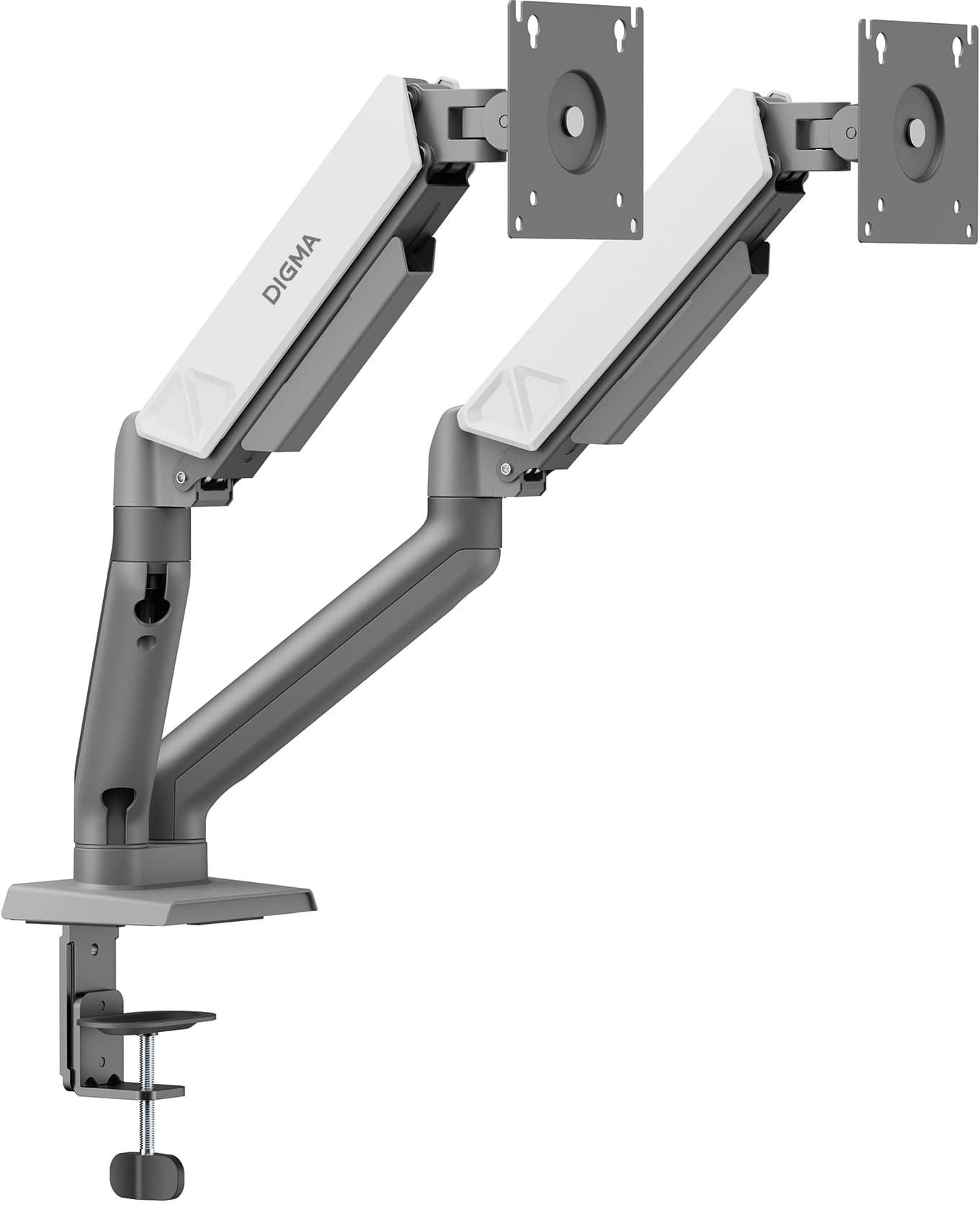 Кронштейн для мониторов ЖК Digma D-MM102D серый 17"-32" макс.9кг крепление к столешнице поворот и наклон - фото 5