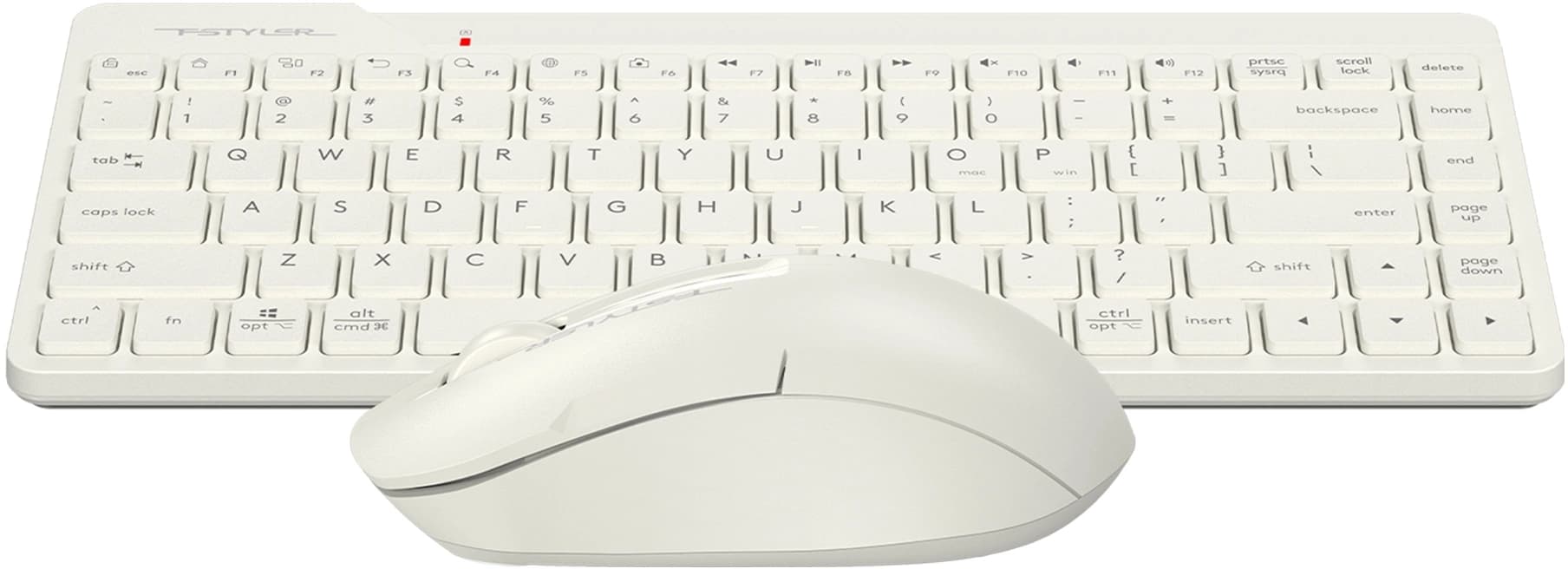 Клавиатура + мышь A4Tech Fstyler FG2200 Air2 клав:бежевый мышь:бежевый USB беспроводная slim (FG2200 AIR2 BEIGE) - фото 5