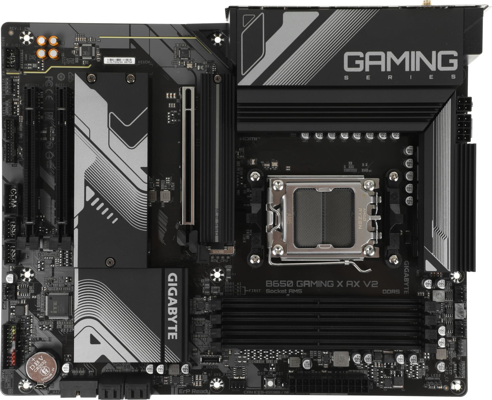 Материнская плата Gigabyte B650 GAMING X AX V2 Socket AM5 AMD B650 4xDDR5 ATX AC`97 8ch(7.1) 2.5Gg RAID+HDMI+DP - фото 4