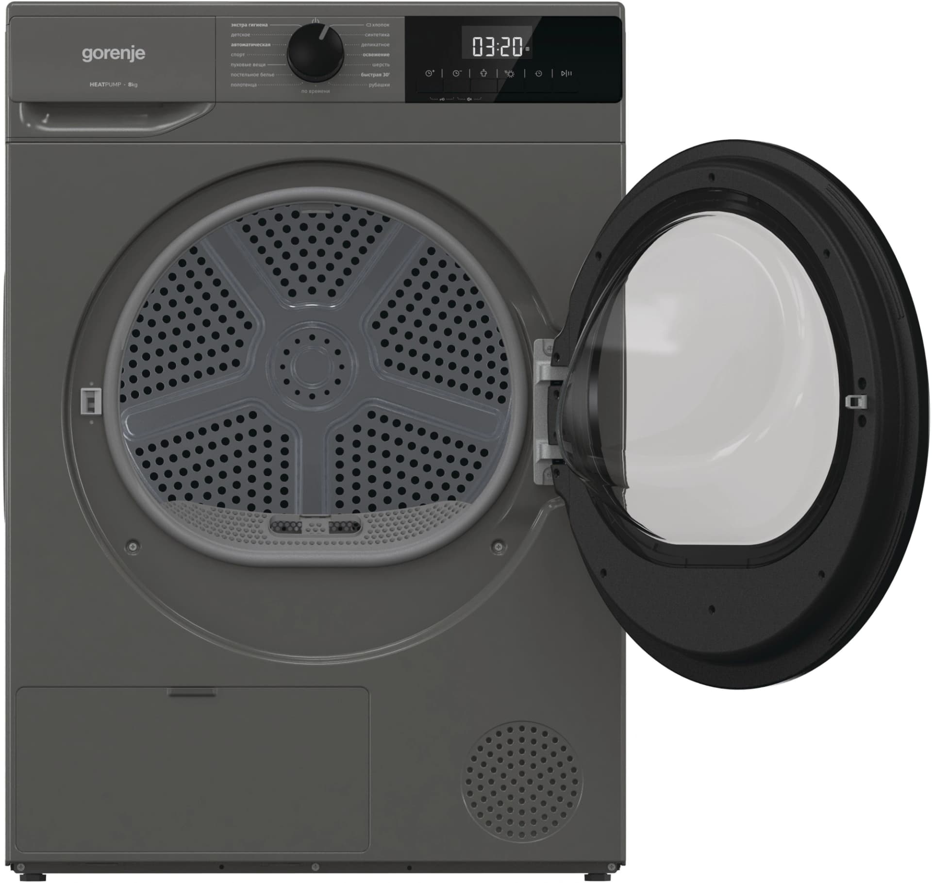 Сушильная машина Gorenje D2HNE82/C кл.энер.:A++ макс.загр.:8кг серый - фото 4