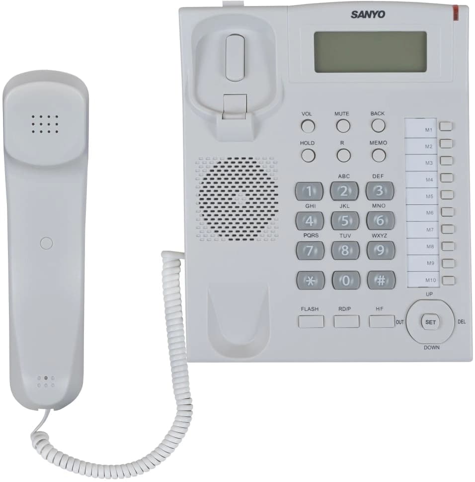 Телефон проводной Sanyo RA-S517W белый - фото 4