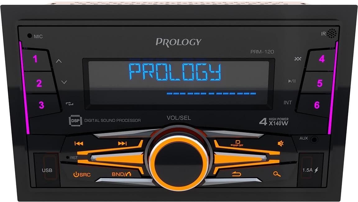 Автомагнитола Prology PRM-120 2DIN 4x140Вт v4.2 AUX DSP 3 ПДУ (PRPRM120) - фото 4