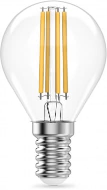 Лампа филам. Gauss Filament 10Вт цок.:E14 шар 220B св.свеч.бел.нейт. (упак.:10шт) (52120) - фото 5