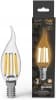 Лампа филам. Gauss Filament 13Вт цок.:E14 свеча 220B св.свеч.бел.теп. (упак.:10шт) (104801113) - фото 3