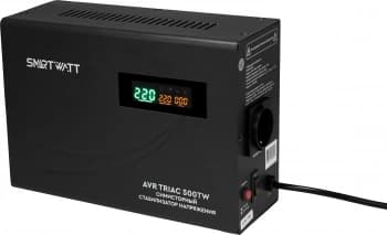 Стабилизатор напряжения Smartwatt AVR Triac 500TW 500ВА черный - фото 2