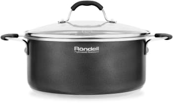 Кастрюля Rondell Stern RDS-019 4.7л. d=24см (с крышкой) т.серый - фото 2