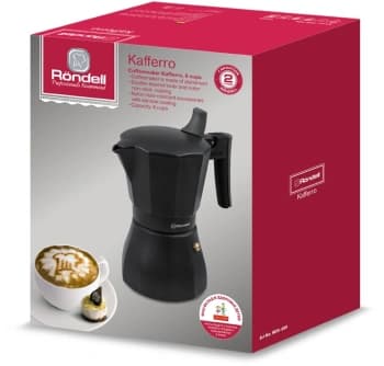 Кофеварка гейзерн. Rondell Kafferro RDS-499 0.3л алюминий темно-серый - фото 5