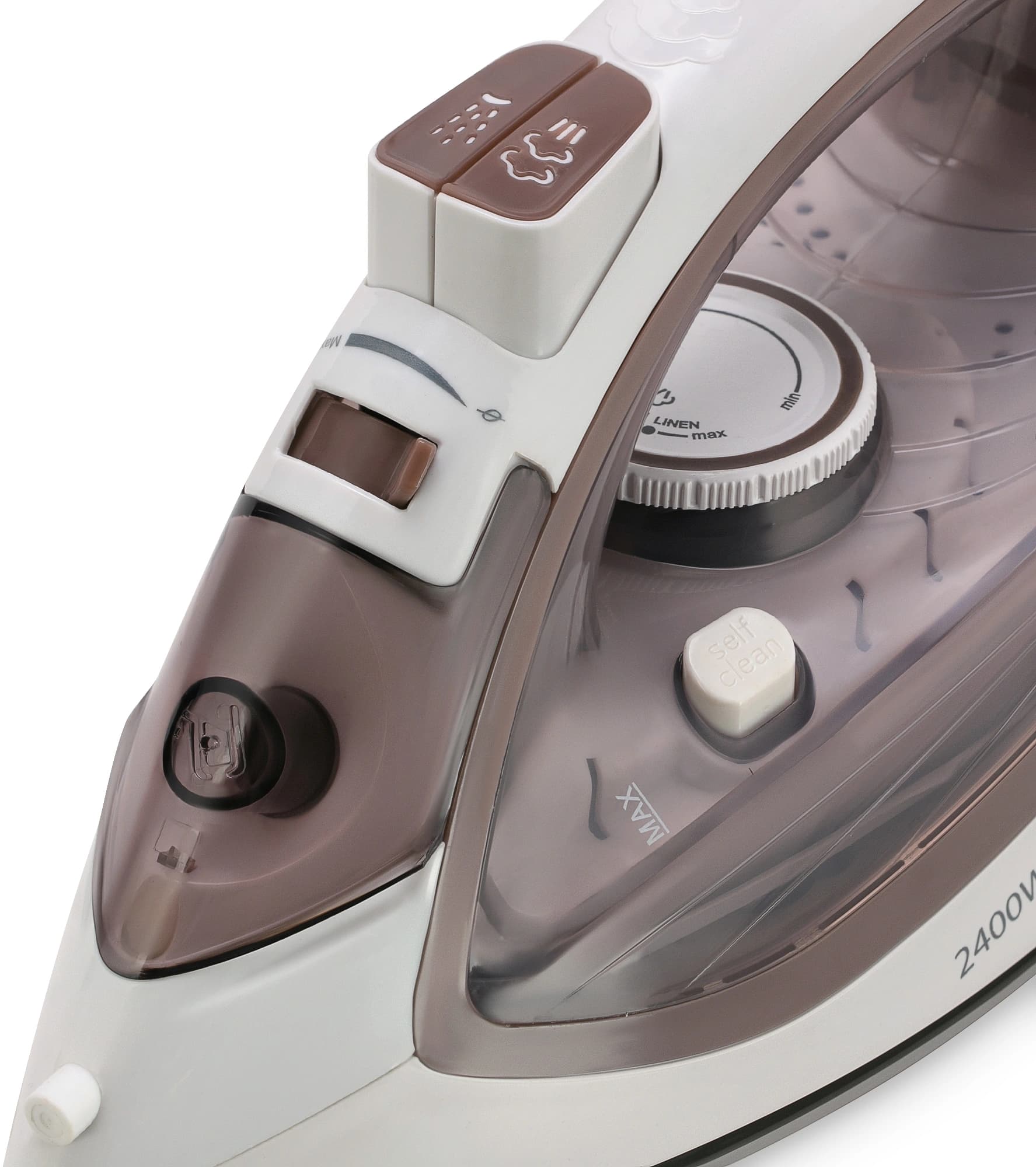 Утюг Maxwell MW-3047 2400Вт белый/коричневый - фото 5