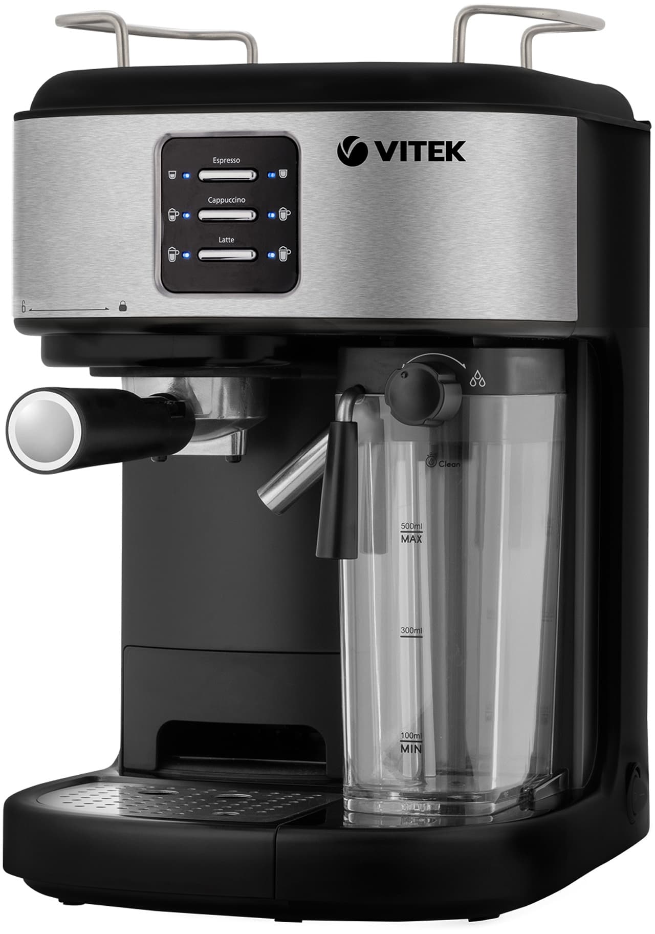 Кофеварка рожковая Vitek Metropolis VT-8489 1250Вт серый/черный - фото 5