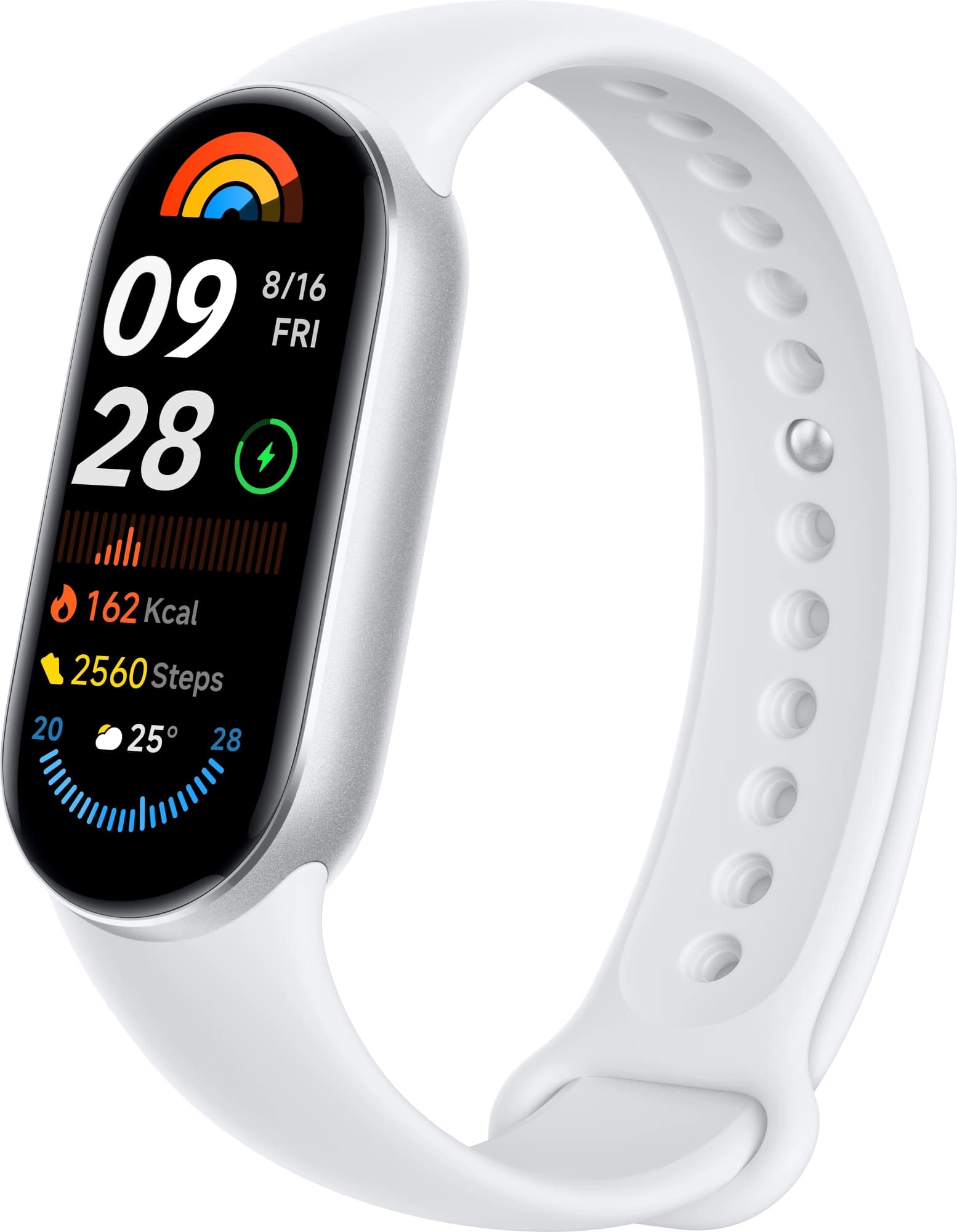 Фитнес-трекер Xiaomi Smart Band 9 AMOLED корп.:серебристый рем.:серебристый (BHR8340GL ) - фото 3