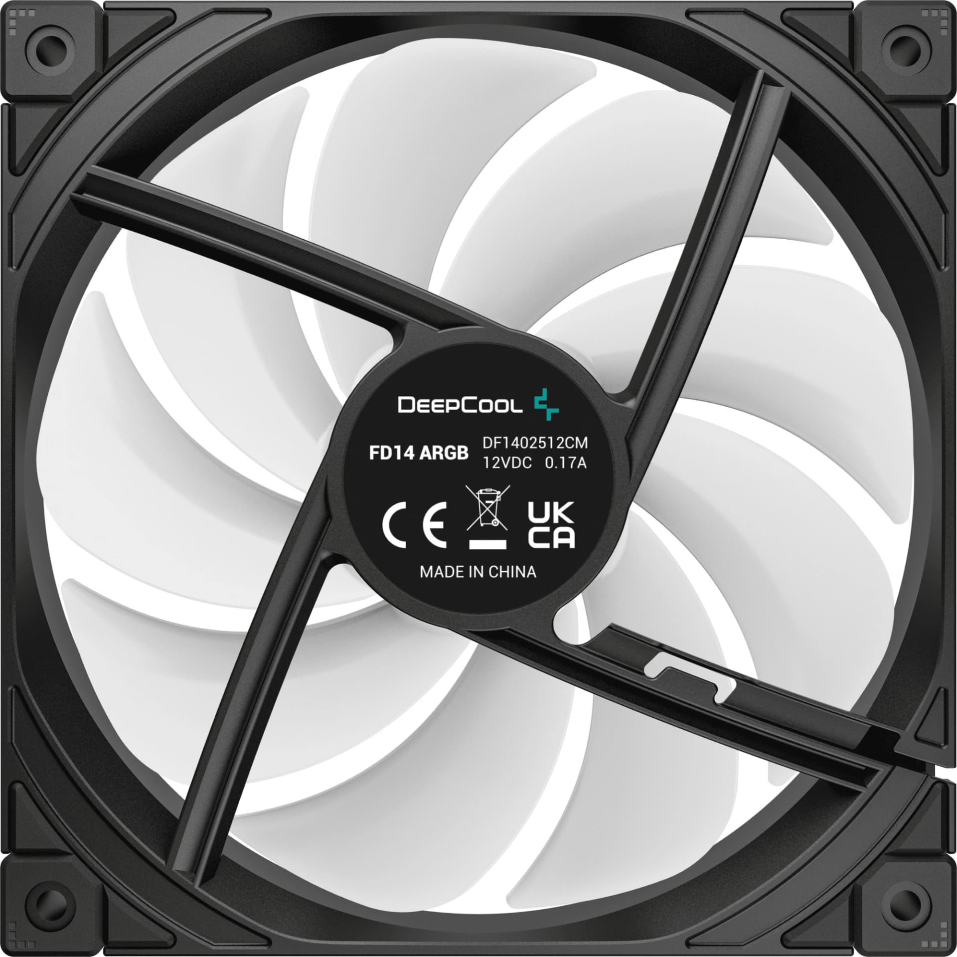 Вентилятор для корпуса Deepcool FD14 ARGB 140х140x25 черный 4-pin 25.6дБ (R-FD14-BKAPN1-G) Ret - фото 3