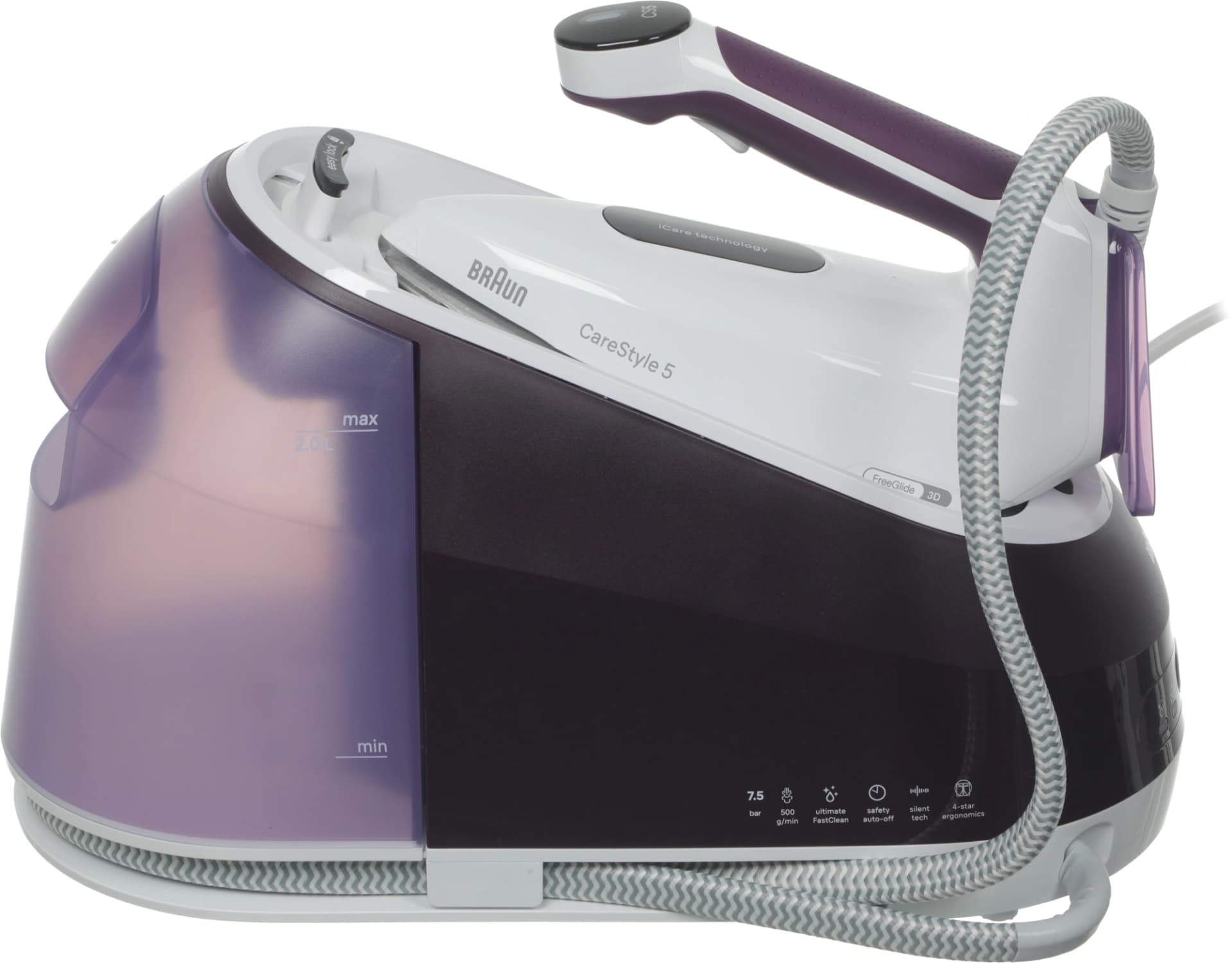 Парогенератор Braun CareStyle 5 IS5247VI 2400Вт сиреневый/белый - фото 5