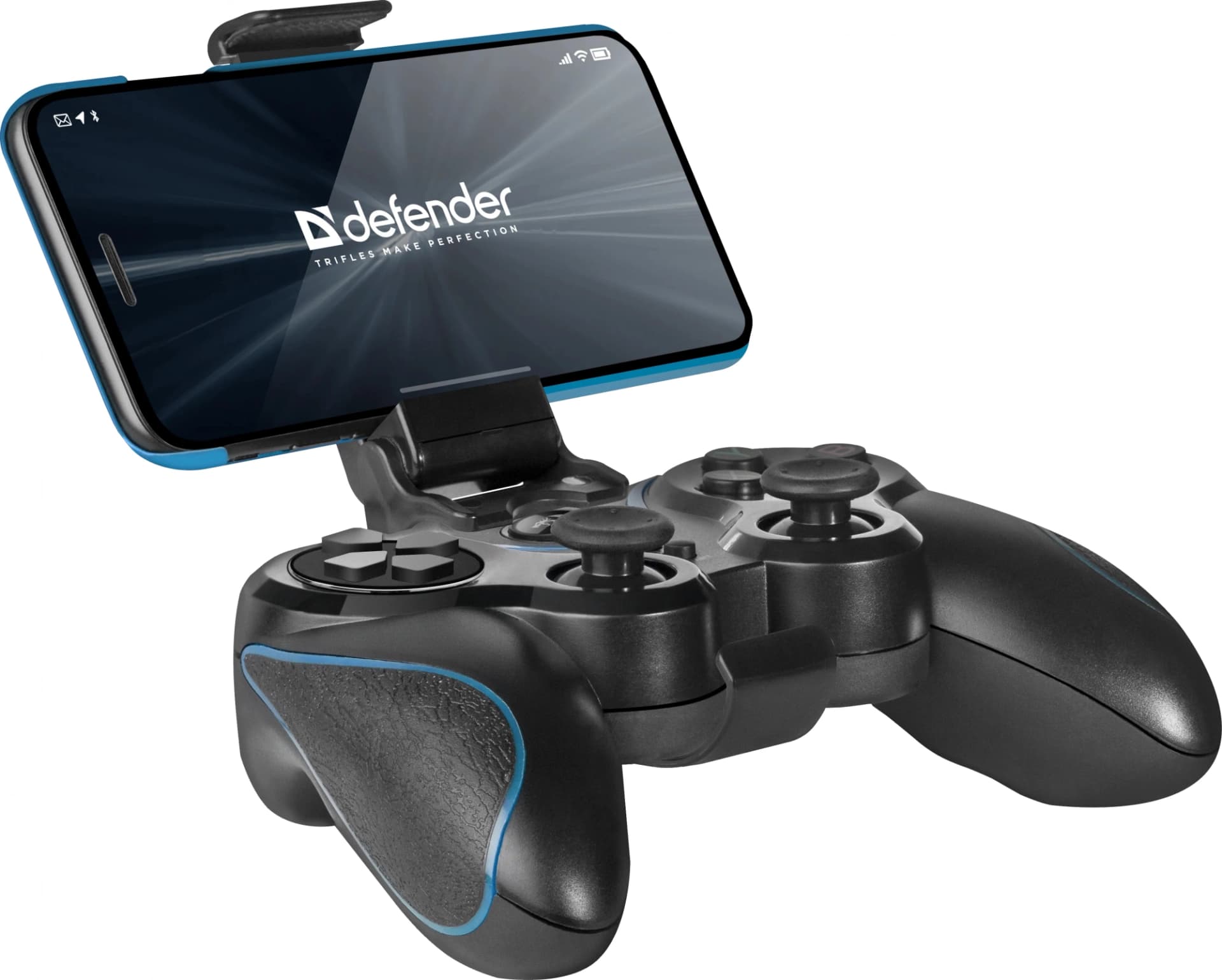 Геймпад Defender Blaster черный Bluetooth Беспроводной виброотдача (в компл.:держатель для смартфона/кабель USB) (64283) - фото 3