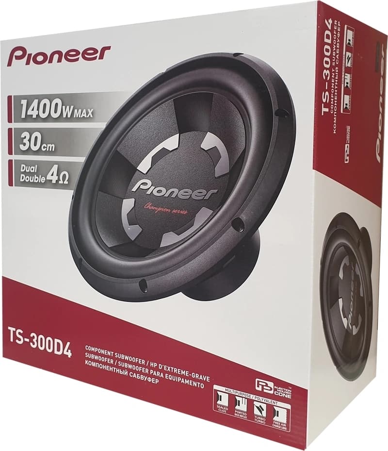Сабвуфер автомобильный Pioneer TS-300D4 400Вт пассивный (30см/12") - фото 4