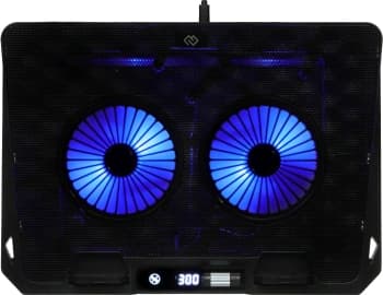 Подставка для ноутбука Digma D-NCP170-2x110 18" 400x288x45мм 52дБ 2xUSB 2x 110ммFAN 1100г Fan-control металл/пластик черный - фото 2