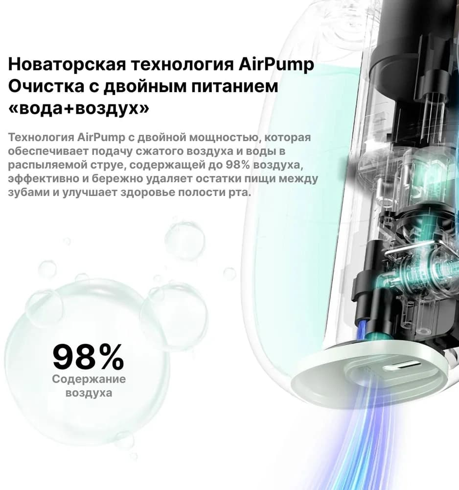 Ирригатор Oclean AirPump A10 W7602 2насад. серый - фото 5