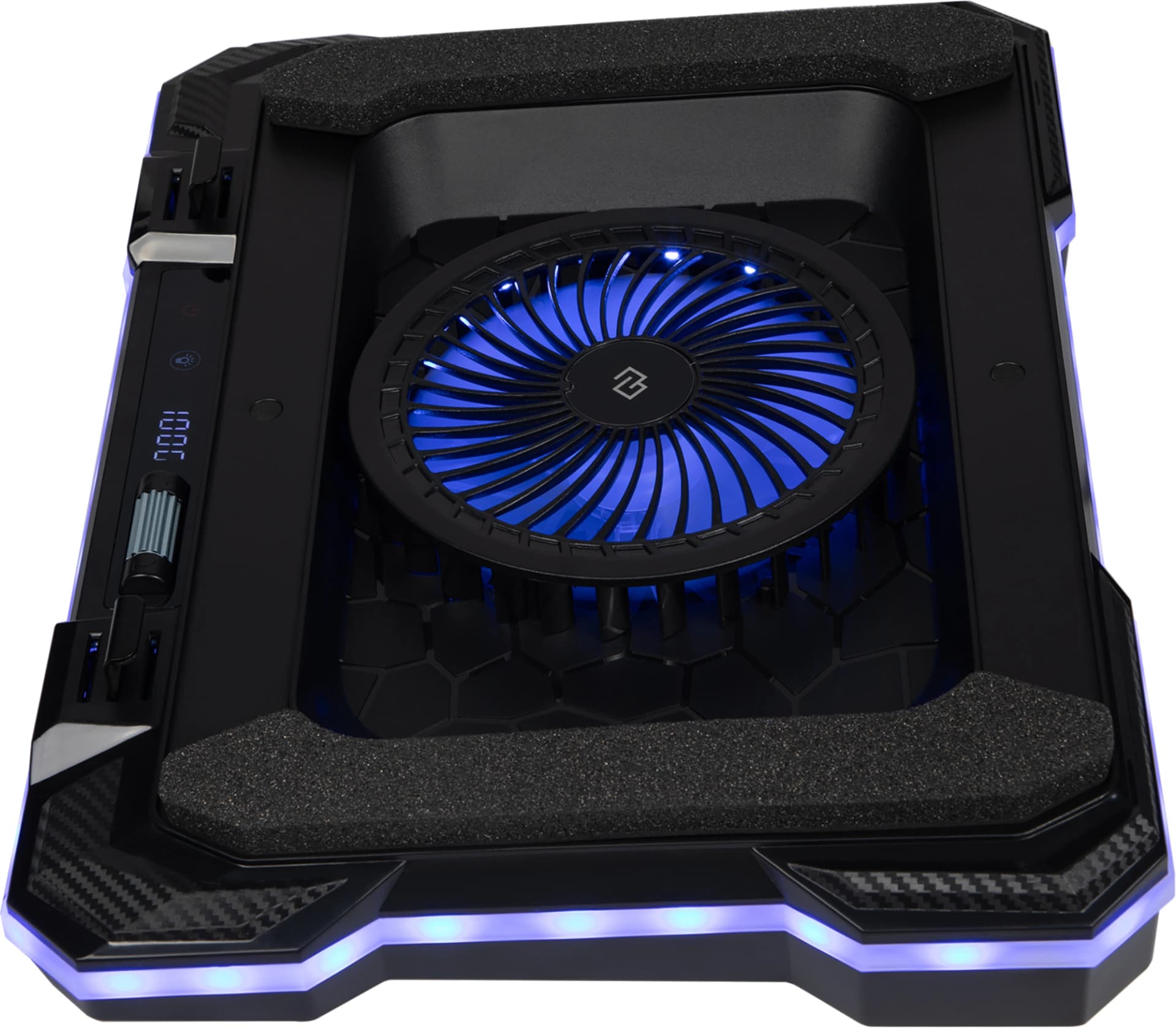 Подставка для ноутбука Digma D-NCP190-1x100RGB 19" 428x316x58мм 52дБ 2xUSB 1x 140ммFAN 1280г Fan-control металл/пластик черный - фото 4