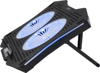 Подставка для ноутбука Digma D-NCP180-2x110RGB 18" 410x280x34мм 20дБ 2xUSB 2x 110ммFAN 700г Fan-control пластик ABS черный - фото 5
