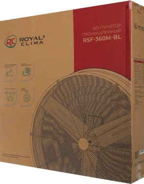 Вентилятор напольный Royal Clima RSF-360M-BL 550Вт скоростей:3 черный - фото 5