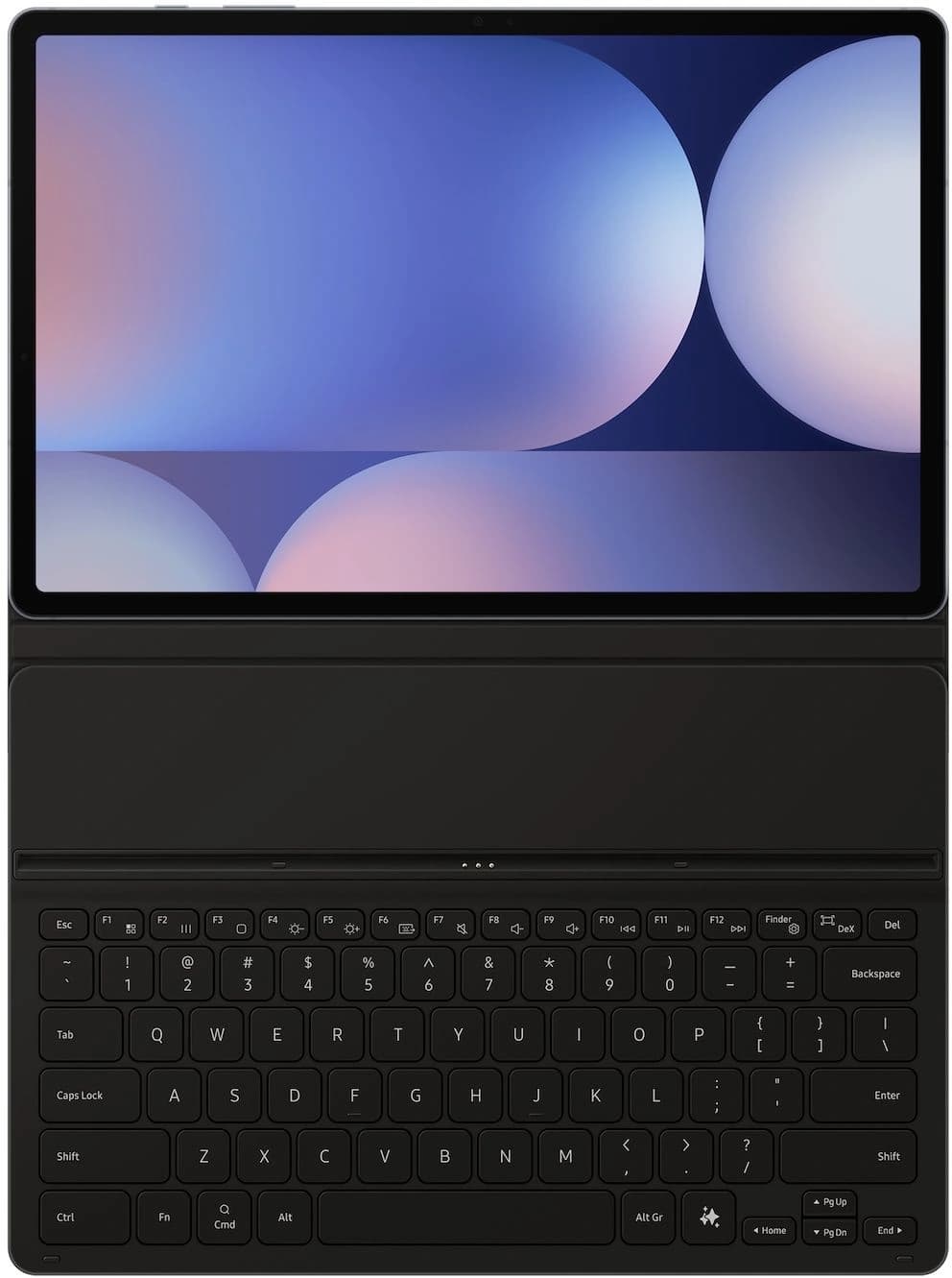 Чехол-клавиатура Samsung для Galaxy Tab S10+/S9+/S9 FE+ EF-DX820UBRGRU поликарбонат/полиуретан черный - фото 3