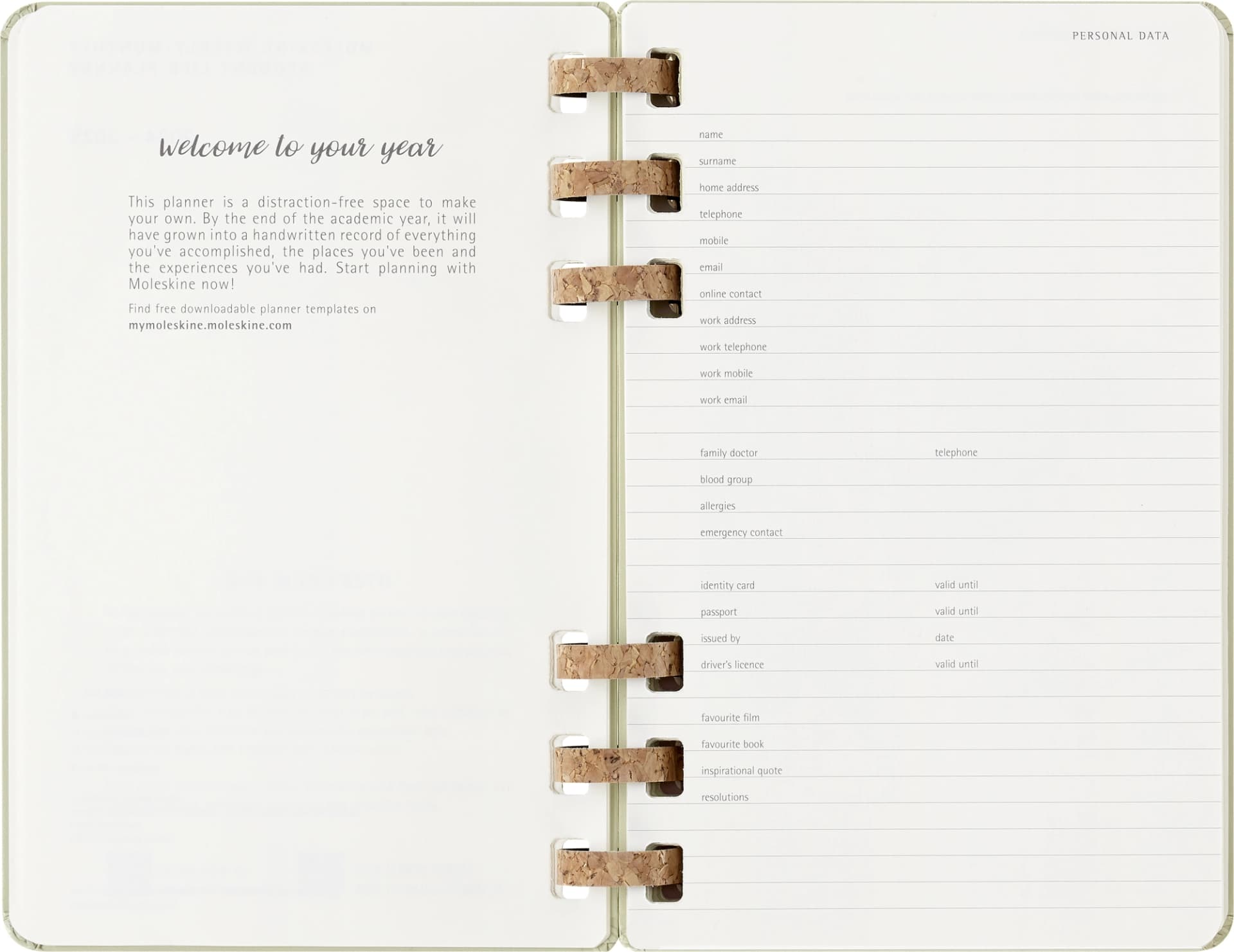 Еженедельник Moleskine ACADEMIC SPIRAL Large 150х210мм 200стр. спираль киви - фото 4
