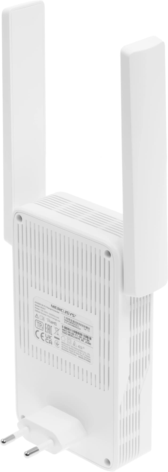 Повторитель беспроводного сигнала Mercusys ME80X AX3000 10/100/1000BASE-TX белый - фото 3