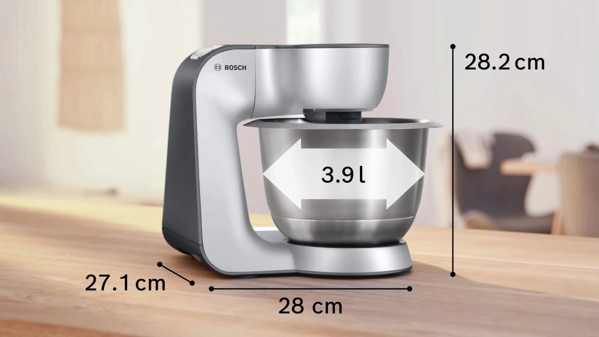 Кухонная машина Bosch MUM58359 1000Вт черный/серый - фото 4