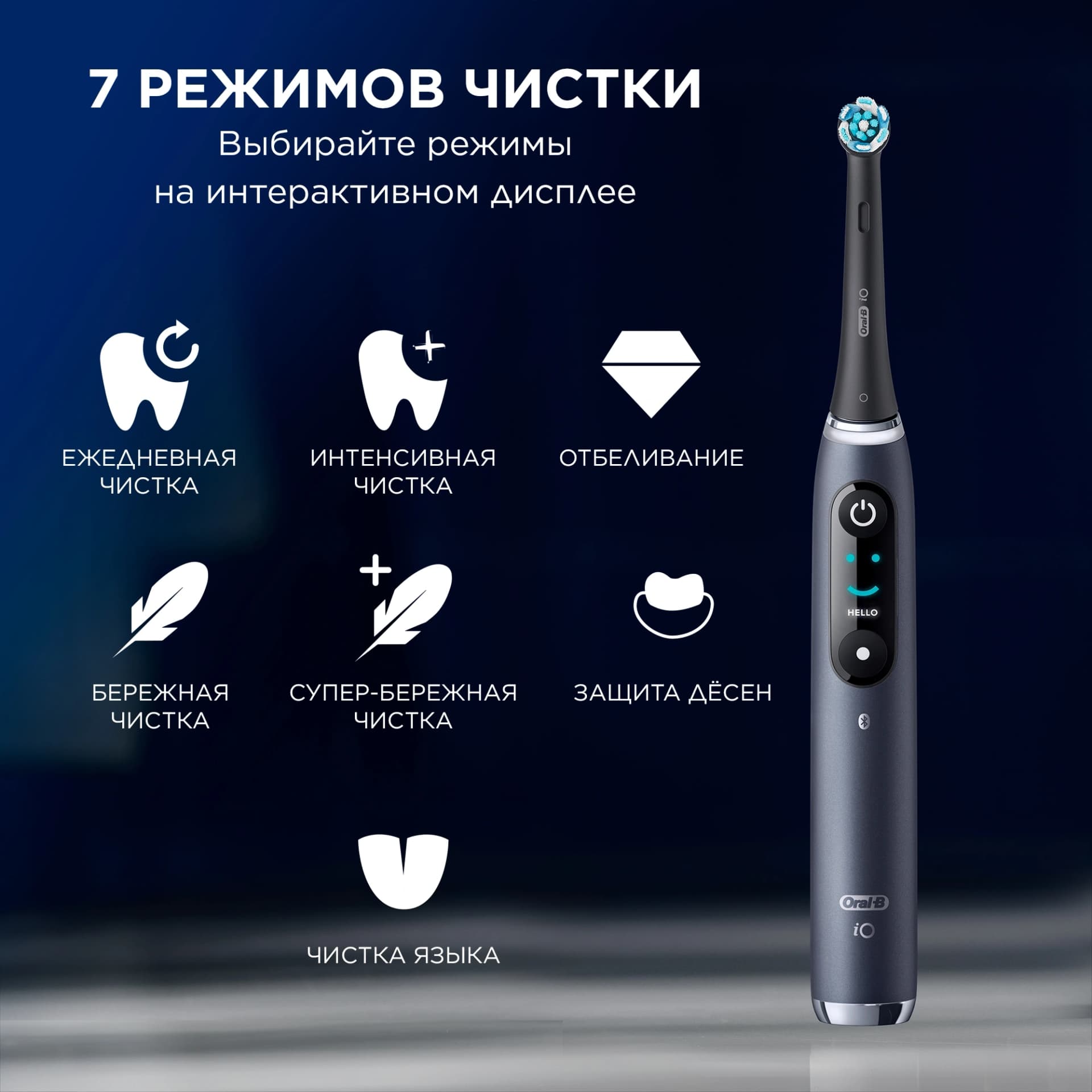 Зубная щетка электрическая Oral-B iO Series 9 черный - фото 4