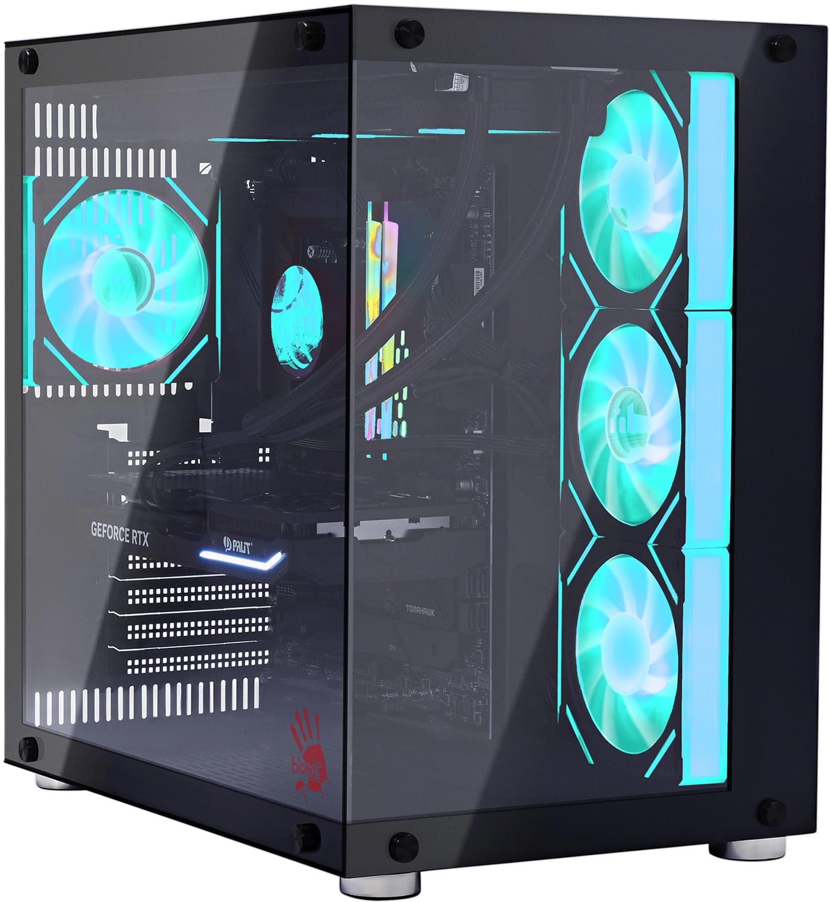 ПК Bloody BD-PC CZ79C3 MT i5 14600KF (3.5) 32Gb SSD1Tb RTX5070 12Gb Windows 11 Home 64 2.5xGbitEth WiFi BT 850W черный (RUS) (2129071) - фото 3