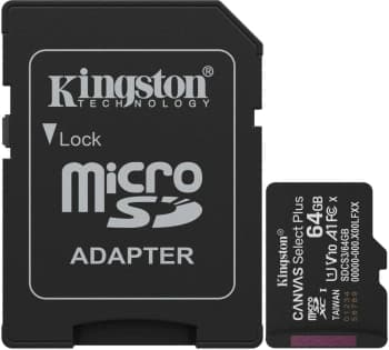 Флеш карта microSDXC 64GB Kingston SDCS3/64GB Canvas Select Plus V10 A1 + adapter - фото 2