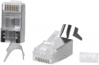 Коннектор Cabeus (8P8C-SH-C6(1.35)-TWP) FTP кат.6 RJ45 серебристый - фото 2