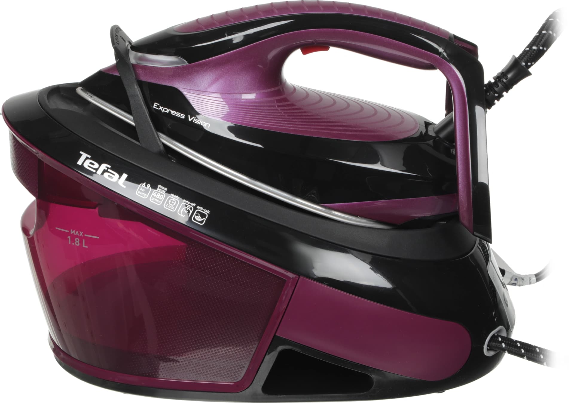 Парогенератор Tefal Express Vision SV8152E0 2800Вт фиолетовый/черный - фото 5