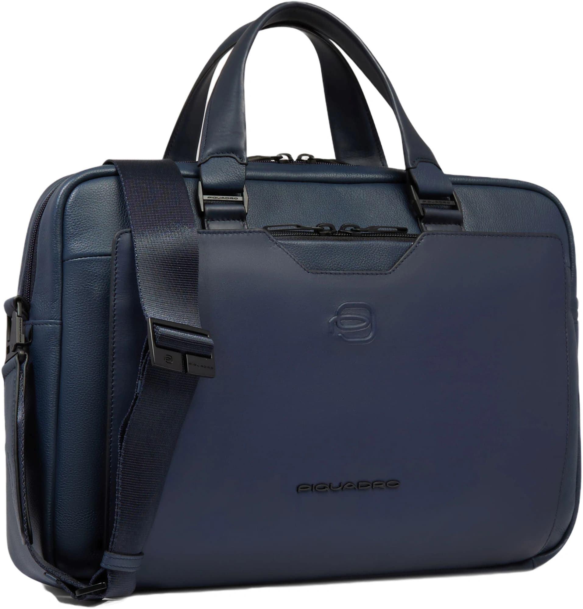 Деловая сумка мужская Piquadro Ael CA6920S142/BLU с отделением для ноутбука 14" синяя натур.кожа - фото 4