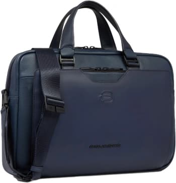 Деловая сумка мужская Piquadro Ael CA6920S142/BLU с отделением для ноутбука 14" синяя натур.кожа - фото 5