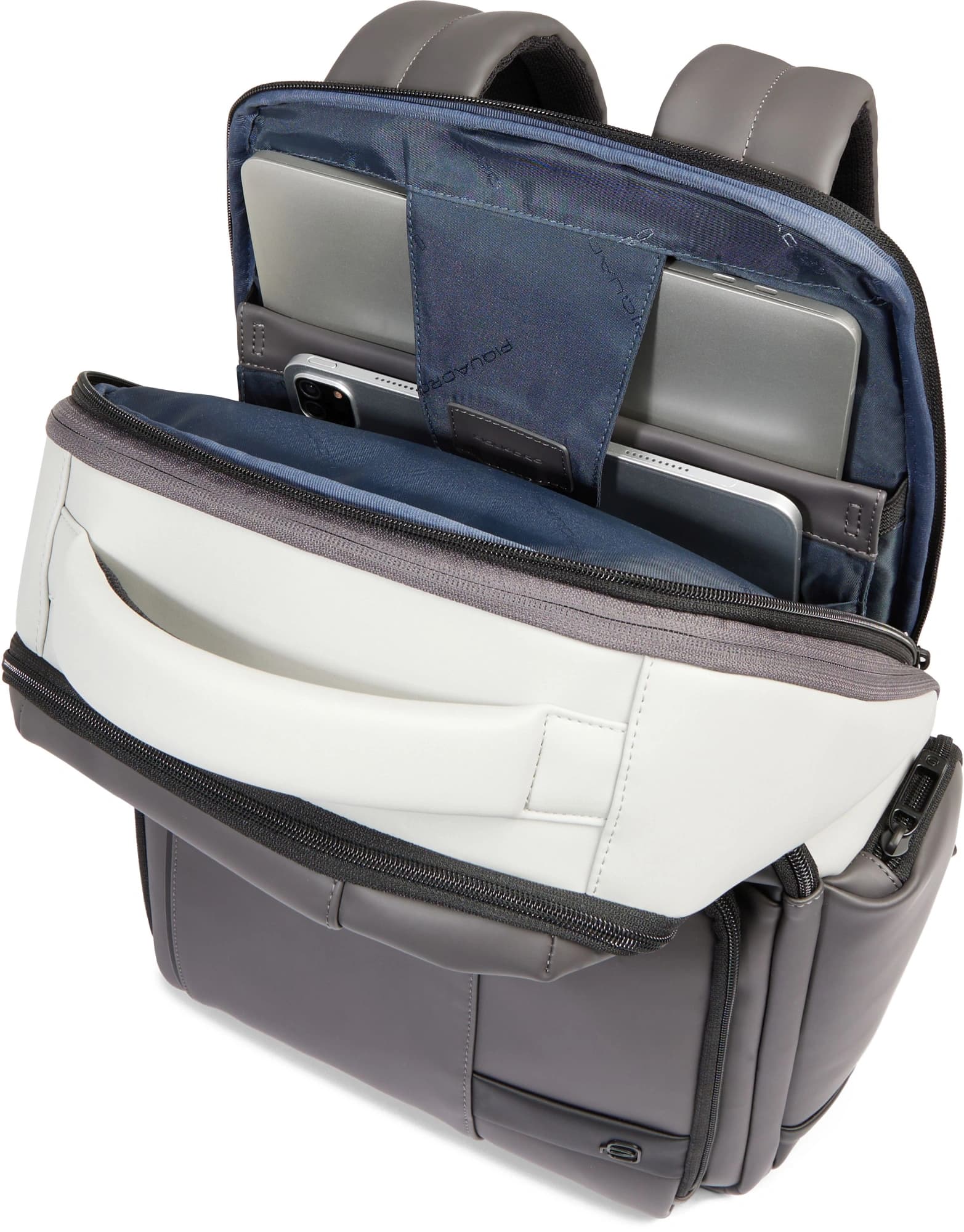 Рюкзак мужской Piquadro Wollem Rubber CA6239W129W/GRN серый/черный полиуретан - фото 5
