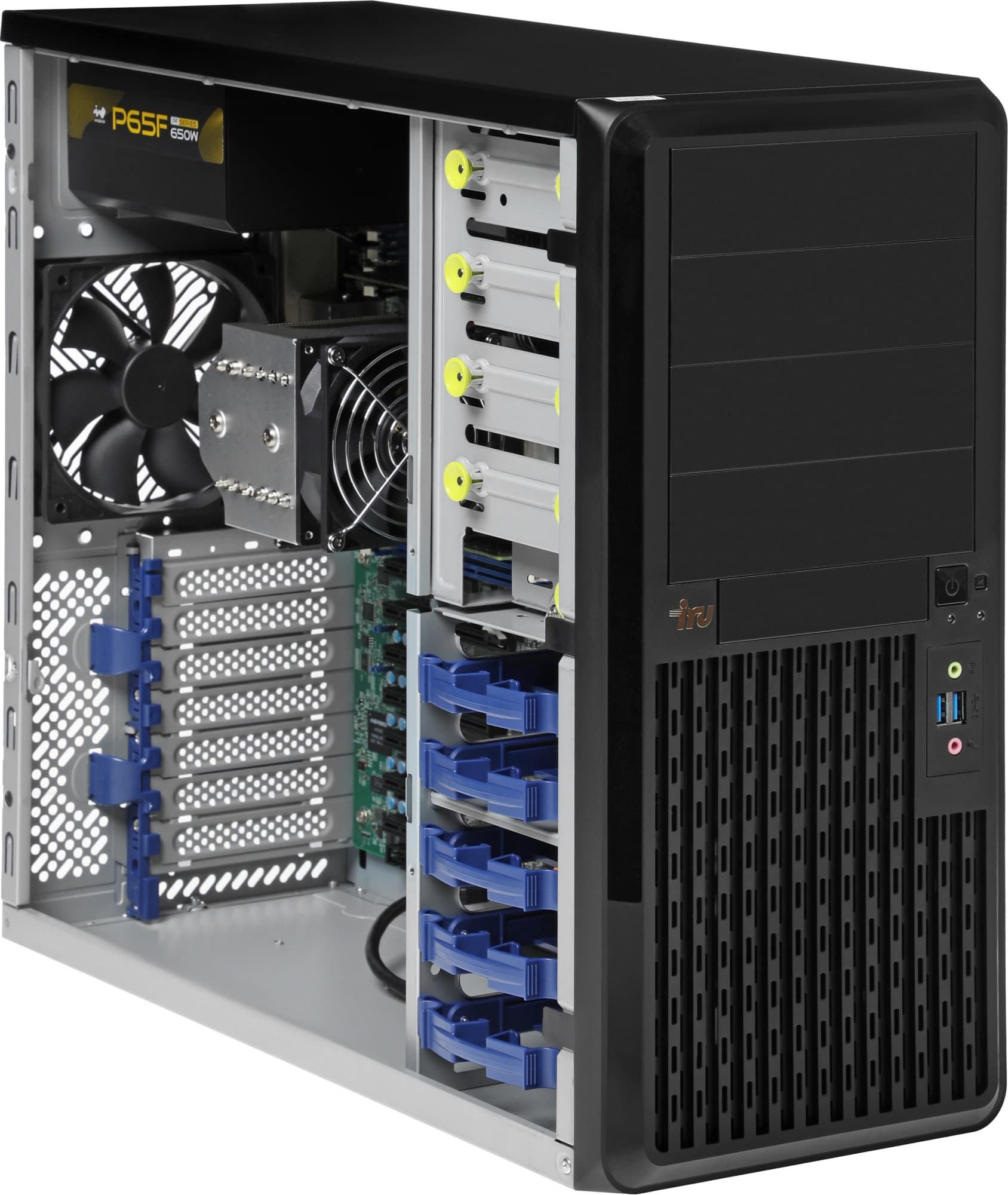 Сервер IRU Rock W9105P 1x6234 2x16Gb 1x500Gb SSD C621 AST2500 2P 1G 1x650W w/o OS (2143273) - фото 4