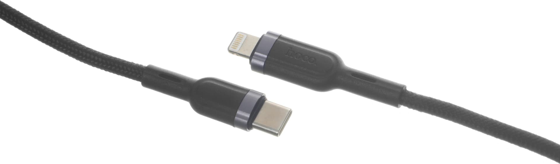 Кабель Hoco U117 IP(01467) USB Type-C (m)-Lightning (m) 1.2м черный - фото 3