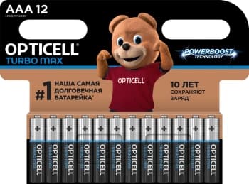Батарея Opticell Turbo MAX LR03 AAA (12шт) блистер - фото 2