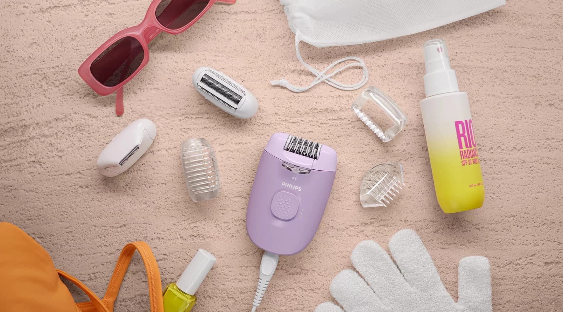 Эпилятор Philips BRE257/00 скор.:2 насад.:3 от электр.сети фиолетовый - фото 5