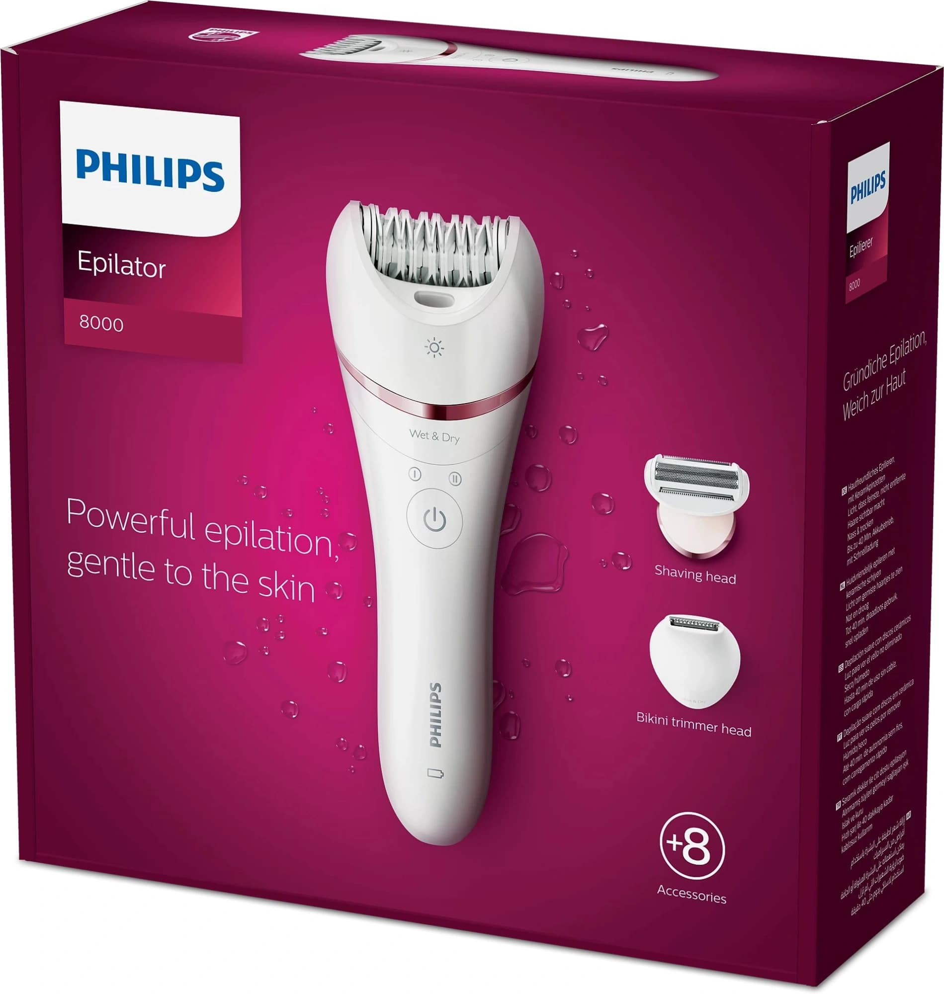 Эпилятор Philips BRE720/01 скор.:2 насад.:6 от аккум. белый - фото 5