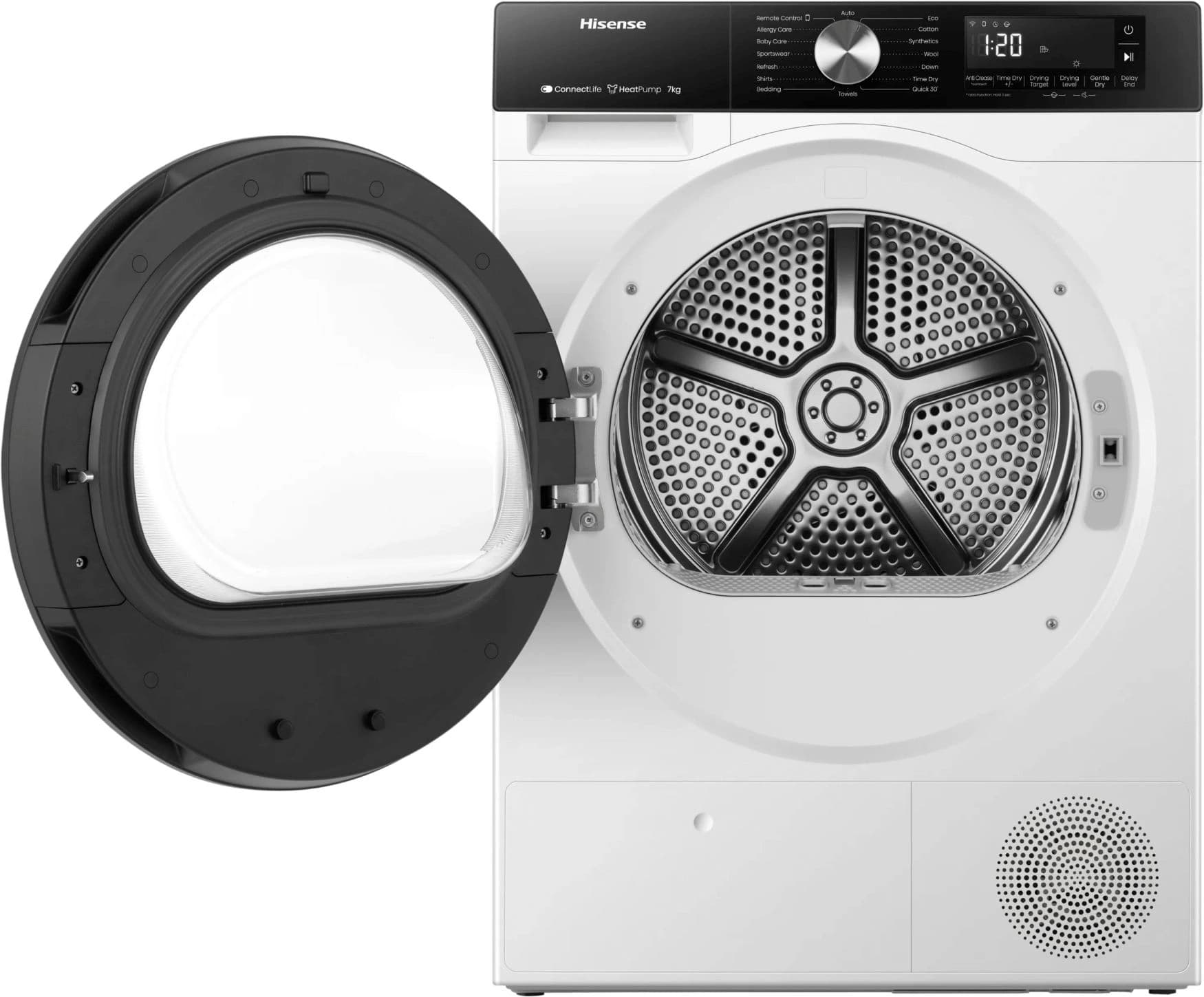 Сушильная машина Hisense DH3S702UWDE пан.англ. кл.энер.:A++ макс.загр.:7кг белый - фото 4