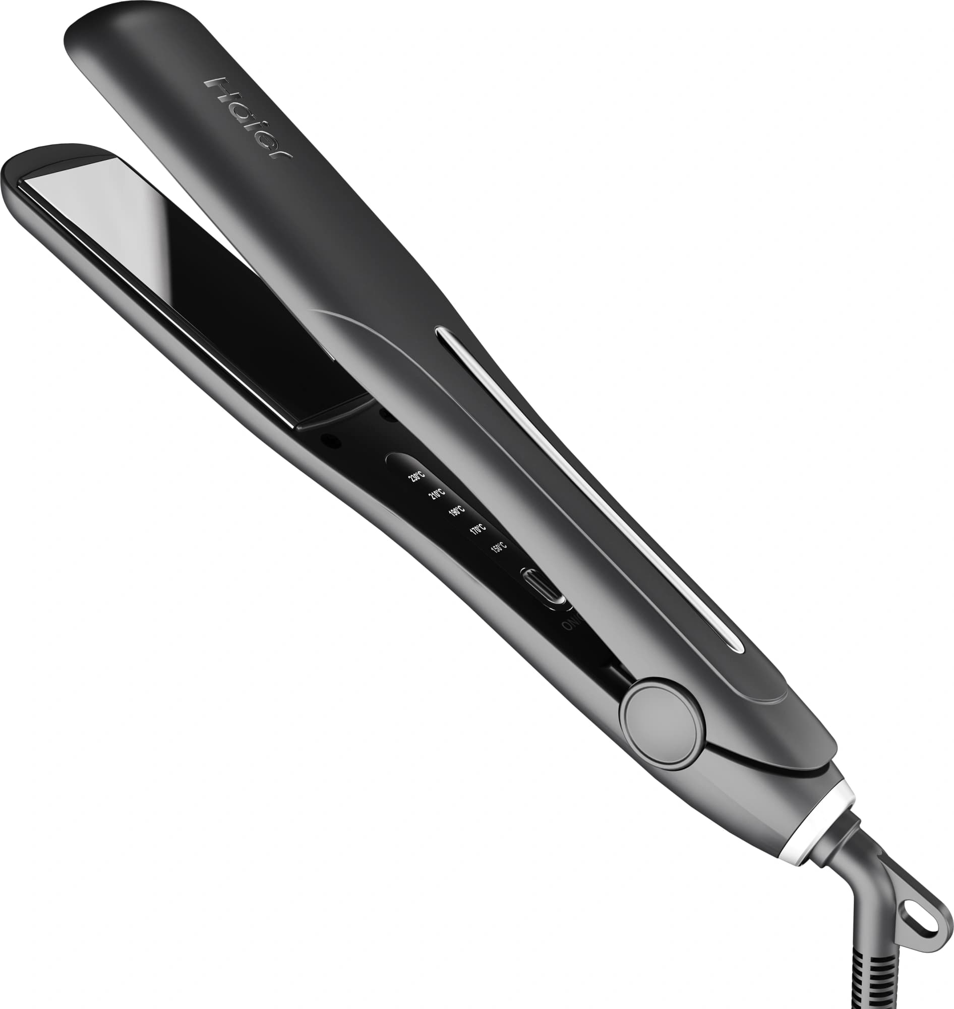 Выпрямитель Haier HHS-618 53Вт черный макс.темп.:220С покрытие:титановое (FZ000TD00RU) - фото 4