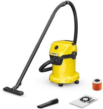 Строительный пылесос Karcher WD 3 V-17/4/20 1000Вт (уборка: сухая/влажная) желтый - фото 2