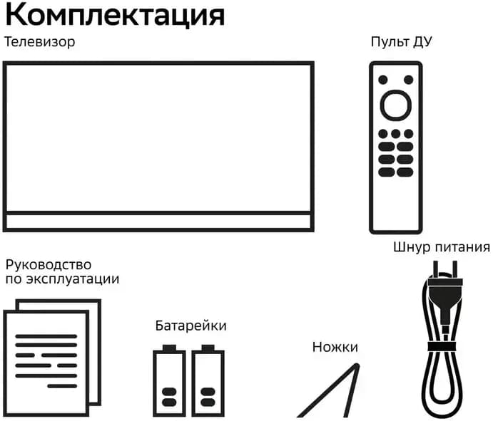 Телевизор LED Sber 43" SDX-43U5500DBA Салют ТВ Frameless черный 4K Ultra HD 60Hz DVB-T DVB-T2 DVB-C DVB-S DVB-S2 USB WiFi Smart TV (RUS) - фото 5
