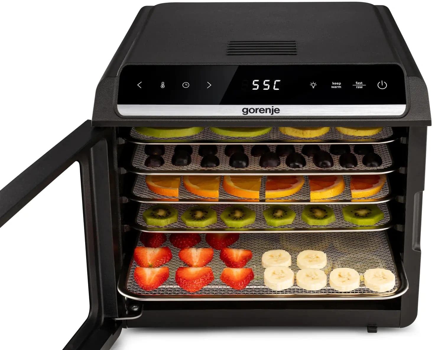 Сушка для фруктов и овощей Gorenje FDK600DB 5под. 600Вт черный - фото 4